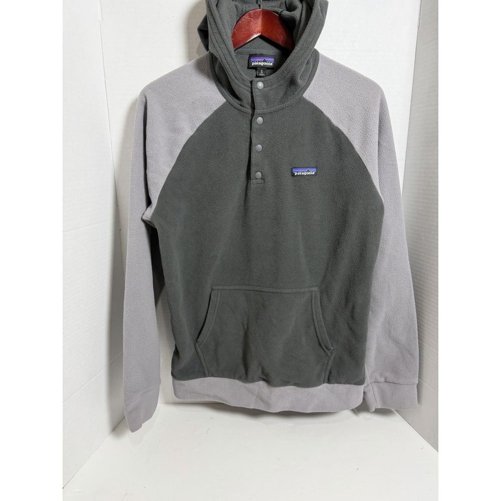 Patagonia Micro D Hoody Men's Med Snap Lightweight Fleece Pullover Two Tone 268